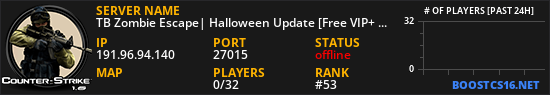TB Zombie Escape| Halloween Update [Free VIP+ 6xExp]
