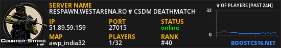 RESPAWN.WESTARENA.RO # CSDM DEATHMATCH