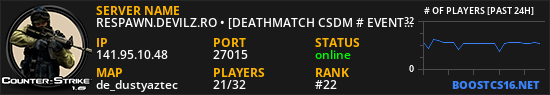 RESPAWN.DEVILZ.RO • [DEATHMATCH CSDM # EVENTS]