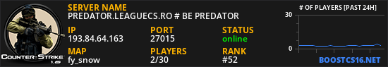 PREDATOR.LEAGUECS.RO # BE PREDATOR